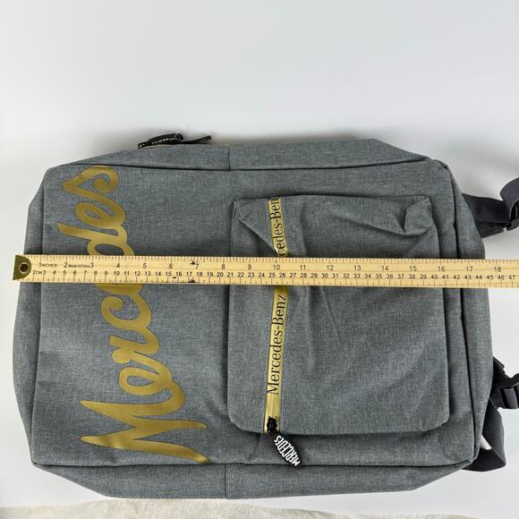 Mercedes-Benz Backpack with Laptop Sleeve Gray and Gold School / Work - Picture 6 of 7